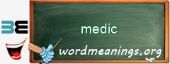 WordMeaning blackboard for medic